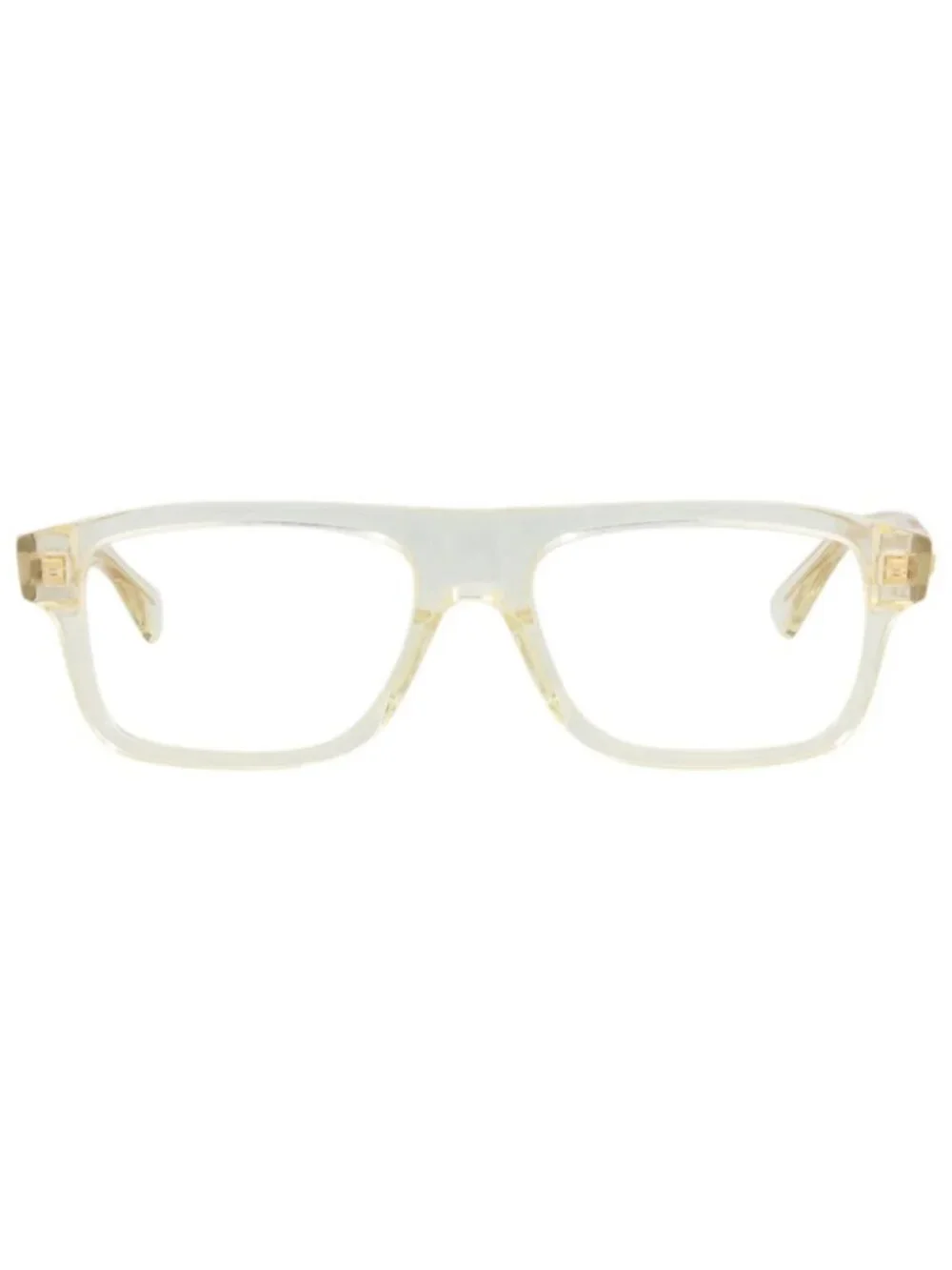 New Bottega Veneta Women's Eyeglasses Square Rectangle Acetate Frame Mens Beige